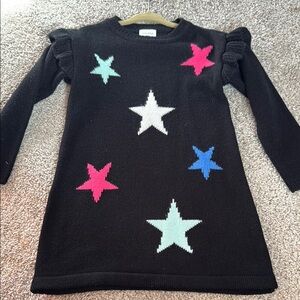 Black Dress with Colorful Star Patterns